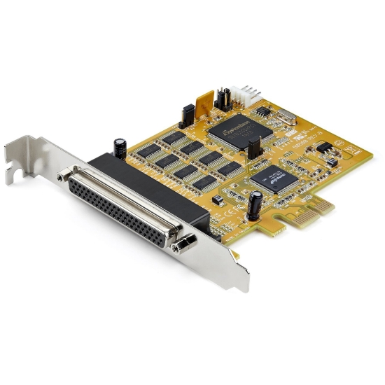 Picture of StarTech.com 8-Port PCI Express RS232 Serial Adapter Card, PCIe RS232 Serial Card, 16C1050 UART, Multiport Serial DB9 Controller/Expansion Card, 15kV ESD Protection, Windows Only - TAA