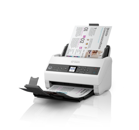 Picture of Epson DS-730N Sheet-fed scanner 600 x 600 DPI A4 Black, Grey