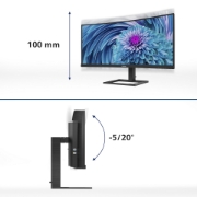 Picture of Philips E Line 346E2CUAE/00 computer monitor 86.4 cm (34") 3440 x 1440 pixels Wide Quad HD+ LCD Black