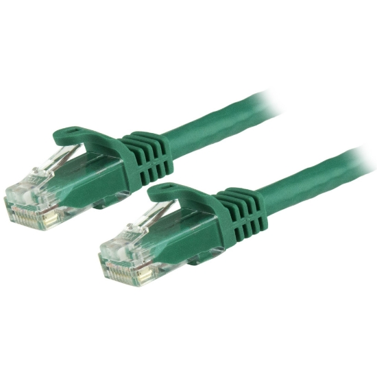 Picture of StarTech.com 1.5m CAT6 Ethernet Cable - Green CAT 6 Gigabit Ethernet Wire -650MHz 100W PoE RJ45 UTP Network/Patch Cord Snagless w/Strain Relief Fluke Tested/Wiring is UL Certified/TIA