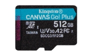 Picture of Kingston Technology Canvas Go! Plus 512GB microSDXC Canvas Go Plus 170R A2 U3 V30 Card + ADP