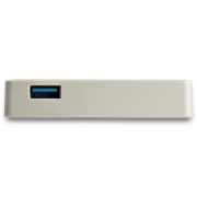 Picture of StarTech.com USB C to Gigabit Ethernet Adapter w/USB A Port - White 1Gbps NIC USB 3.0/USB 3.1 Type C Network Adapter - 1GbE USB-C RJ45/LAN TB3 Compatible Windows MacBook Pro Chromebook