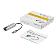 Picture of StarTech.com 2.5GbE USB A to Ethernet Adapter - NBASE-T NIC - USB 3.0 Type A 2.5 GbE /1 GbE Multi Speed Gigabit Network - USB 3.1 Laptop to RJ45/LAN - Lenovo X1 Carbon, HP EliteBook/ ZBook