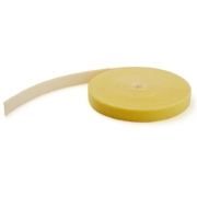 Picture of StarTech.com 25ft Hook and Loop Roll - Cut-to-Size Reusable Cable Ties - Bulk Industrial Wire Fastener Tape /Adjustable Fabric Wraps Yellow / Resuable Self Gripping Cable Management Straps
