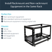 Picture of StarTech.com 3U Fixed 19" Adjustable Depth Universal Server Rack Rails