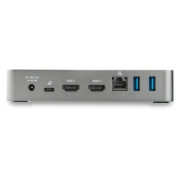 Picture of StarTech.com USB-C Dock - Dual Monitor 1080p HDMI Laptop Docking Station - 65W Power Delivery - 1x USB-C, 3x USB-A, Ethernet - Dual Video Display USB 3.1 Gen 1 Type-C Dock - Mac & Windows