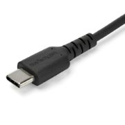 Picture of StarTech.com 2m USB A to USB C Charging Cable - Durable Fast Charge & Sync USB 2.0 to USB Type C Data Cord - Rugged TPE Jacket Aramid Fiber M/M 3A Black - Samsung S10, iPad Pro, Pixel