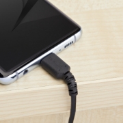 Picture of StarTech.com 2m USB A to USB C Charging Cable - Durable Fast Charge & Sync USB 2.0 to USB Type C Data Cord - Rugged TPE Jacket Aramid Fiber M/M 3A Black - Samsung S10, iPad Pro, Pixel