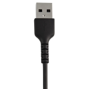 Picture of StarTech.com 6 inch (15cm) Durable Black USB-A to Lightning Cable - Heavy Duty Rugged Aramid Fiber USB Type A to Lightning Charger/Sync Power Cord - Apple MFi Certified iPad/iPhone 12