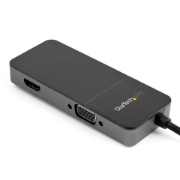 Picture of StarTech.com USB 3.0 to HDMI and VGA Adapter - 4K/1080p USB Type-A Dual Monitor Multiport Adapter Converter - External Video Graphics Card for Multiple Screens - Multi Display USB Adapter