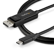 Picture of StarTech.com 6ft (2m) USB C to DisplayPort 1.4 Cable 8K 60Hz/4K - Bidirectional DP to USB-C or USB-C to DP Reversible Video Adapter Cable -HBR3/HDR/DSC - USB Type C/TB3 Monitor Cable (CDP2DP142MBD)