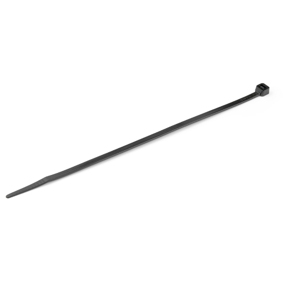 Picture of StarTech.com 8"(20cm) Cable Ties - 1/8"(4mm) wide, 2-1/8"(55mm) Bundle Diameter, 50lb(22kg) Tensile Strength, Nylon Self Locking Zip Ties w/ Curved Tip - 94V-2/UL Listed, 1000 Pack - Black