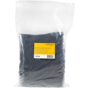Picture of StarTech.com 8"(20cm) Cable Ties - 1/8"(4mm) wide, 2-1/8"(55mm) Bundle Diameter, 50lb(22kg) Tensile Strength, Nylon Self Locking Zip Ties w/ Curved Tip - 94V-2/UL Listed, 1000 Pack - Black