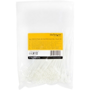 Picture of StarTech.com 4"(10cm) Cable Ties with Mounting Hole - 1/16"(2mm) wide, 7/8"(24mm) Bundle Dia. 18lb(8kg) Tensile Strength, Nylon 66 Self Locking Ties w/Screw Hole, UL Listed, 100 Pack