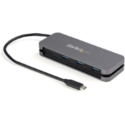 Picture of StarTech.com 4 Port USB C Hub - 3x USB-A/1x USB-C - 5Gbps USB 3.0 Type-C Hub (3.2/3.1 Gen 1) - Bus Powered - Portable USB-C to USB-A Adapter Hub - 28.5cm (11.2") Cable w/Cable Management~4 Port USB C Hub - 3x USB-A/1x USB-C - USB 3.0 Type-C Hub - USB 3.2 Gen 1 (5Gbps) - Bus Powered - Portable USB-C to USB-A Adapter Hub - 11.2" (28.5cm) Cable w/Cable Management