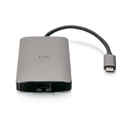 Picture of C2G USB-C 8-in-1 Mini Dock with HDMI, 2x USB-A, Ethernet, SD Card Reader, and USB-C Power Delivery up to 100W - 4K 30Hz