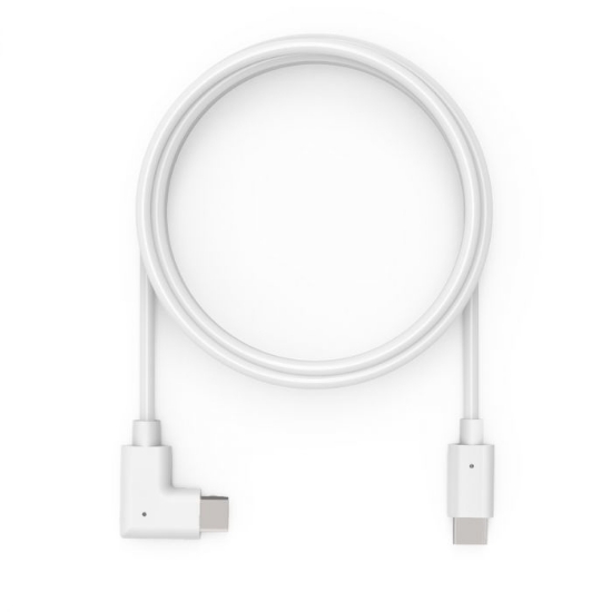 Picture of Compulocks 6ft Charge & Data USB-C to USB-C 90-Degree Cable Right Angle White