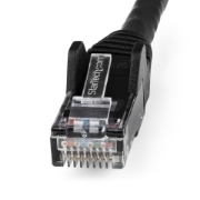 Picture of StarTech.com 5m CAT6 Ethernet Cable - LSZH (Low Smoke Zero Halogen) - 10 Gigabit 650MHz 100W PoE RJ45 10GbE UTP Network Patch Cord Snagless with Strain Relief - Black, CAT 6, ETL Verified, 24AWG