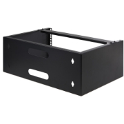 Picture of StarTech.com 4U Wall Mount Network Rack - 14 Inch Deep (Low Profile) - 19" Patch Panel Bracket for Shallow Server and IT Equipment, Network Switches - 44lbs/20kg Weight Capacity, Black