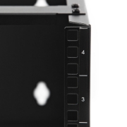 Picture of StarTech.com 4U Wall Mount Network Rack - 14 Inch Deep (Low Profile) - 19" Patch Panel Bracket for Shallow Server and IT Equipment, Network Switches - 44lbs/20kg Weight Capacity, Black