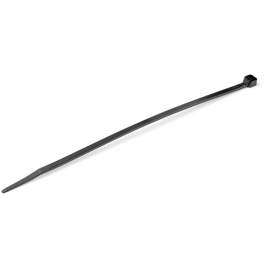 Picture of StarTech.com 8"(20cm) Cable Ties - 1/8"(4mm) wide, 2-1/8"(55mm) Bundle Diameter, 50lb(22kg) Tensile Strength, Nylon Self Locking Zip Ties with Curved Tip - 94V-2/UL Listed, 100 Pack - Black