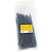 Picture of StarTech.com 8"(20cm) Cable Ties - 1/8"(4mm) wide, 2-1/8"(55mm) Bundle Diameter, 50lb(22kg) Tensile Strength, Nylon Self Locking Zip Ties with Curved Tip - 94V-2/UL Listed, 100 Pack - Black