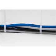 Picture of StarTech.com 8"(20cm) Cable Ties - 1/8"(4mm) wide, 2-1/8"(55mm) Bundle Diameter, 50lb(22kg) Tensile Strength, Nylon Self Locking Zip Ties with Curved Tip - 94V-2/UL Listed, 100 Pack - White
