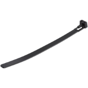 Picture of StarTech.com 6"(15cm) Reusable Cable Ties - 1/4"(7mm) wide, 1-3/8"(35mm) Bundle Dia. 50lb(22kg) Tensile Strength, Releasable Nylon Ties, Indoor/Outdoor, 94V-2/UL Listed, 100 Pack - Black