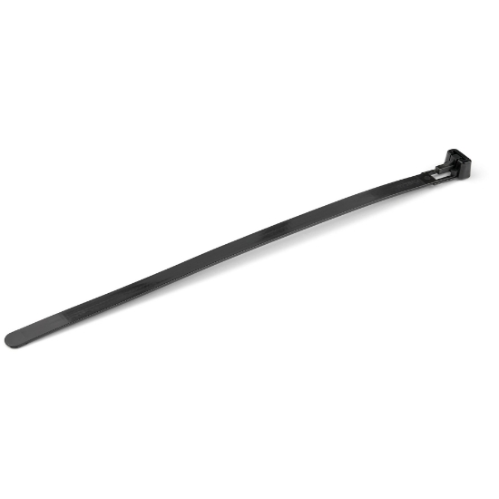 Picture of StarTech.com 8"(20cm) Reusable Cable Ties - 1/4"(7mm) wide, 1-7/8"(50mm) Bundle Dia. 50lb(22kg) Tensile Strength, Releasable Nylon Ties, Indoor/Outdoor, 94V-2/UL Listed, 100 Pack - Black