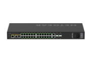 Picture of NETGEAR GSM4230P-100EUS network switch Managed L2/L3 Gigabit Ethernet (10/100/1000) Power over Ethernet (PoE) 1U Black