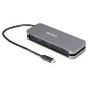 Picture of StarTech.com ~4 Port USB C Hub - 4x USB-A - USB 3.0 Type-C Hub - USB 3.2 Gen 1 (5Gbps) - Bus Powered Portable USB-C to USB-A Adapter Laptop Hub - 11.2" (28.5cm) Cable w/ Cable Management
