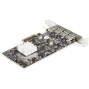 Picture of StarTech.com 4-Port USB PCIe Card - 10Gbps USB 3.1/3.2 Gen 2 Type-A PCI Express Expansion Card with 2 Controllers - 4x USB-A - USB PCIe Add-On Adapter Card - Windows/Mac/Linux