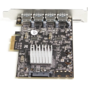 Picture of StarTech.com 4-Port USB PCIe Card - 10Gbps USB 3.1/3.2 Gen 2 Type-A PCI Express Expansion Card with 2 Controllers - 4x USB-A - USB PCIe Add-On Adapter Card - Windows/Mac/Linux