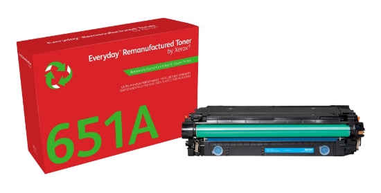 Picture of Everyday ™ Cyan Remanufactured Toner by Xerox compatible with HP 651A 650A 307A (CE341A/CE271A/CE741A), Standard capacity