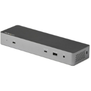 Picture of StarTech.com Thunderbolt 3 Dock w/ USB-C Host Compatibility - Dual 4K 60Hz DisplayPort 1.4 or Dual HDMI Monitors - Single 8K - TB3/USB-C Laptop Docking Station - 96W PD, 5xUSB - 10Gbps