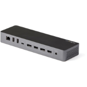 Picture of StarTech.com Thunderbolt 3 Dock w/ USB-C Host Compatibility - Dual 4K 60Hz DisplayPort 1.4 or Dual HDMI Monitors - Single 8K - TB3/USB-C Laptop Docking Station - 96W PD, 5xUSB - 10Gbps
