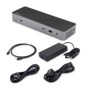 Picture of StarTech.com Thunderbolt 3 Dock w/ USB-C Host Compatibility - Dual 4K 60Hz DisplayPort 1.4 or Dual HDMI Monitors - Single 8K - TB3/USB-C Laptop Docking Station - 96W PD, 5xUSB - 10Gbps