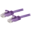 Picture of StarTech.com 1.5m CAT6 Ethernet Cable - Purple CAT 6 Gigabit Ethernet Wire -650MHz 100W PoE RJ45 UTP Network/Patch Cord Snagless w/Strain Relief Fluke Tested/Wiring is UL Certified/TIA