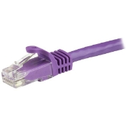 Picture of StarTech.com 1.5m CAT6 Ethernet Cable - Purple CAT 6 Gigabit Ethernet Wire -650MHz 100W PoE RJ45 UTP Network/Patch Cord Snagless w/Strain Relief Fluke Tested/Wiring is UL Certified/TIA