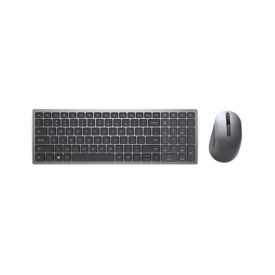 Picture of DELL KM7120W keyboard Mouse included Office RF Wireless + Bluetooth QWERTY US International Grey, Titanium