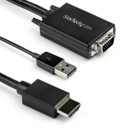Picture of StarTech.com 2m VGA to HDMI Converter Cable with USB Audio Support & Power - Analog to Digital Video Adapter Cable to connect a VGA PC to HDMI Display - 1080p Male to Male Monitor Cable