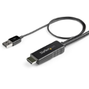 Picture of StarTech.com 2m (6ft) HDMI to DisplayPort Cable 4K 30Hz - Active HDMI 1.4 to DP 1.2 Adapter Converter Cable with Audio - USB Powered - Mac & Windows - HDMI Laptop to DP Monitor - Male/Male