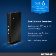 Picture of NETGEAR 4PT AX1800 WIFI MESH EXTENDER Network repeater Black 10, 100, 1000 Mbit/s