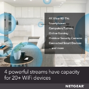 Picture of NETGEAR 4PT AX1800 WIFI MESH EXTENDER Network repeater Black 10, 100, 1000 Mbit/s