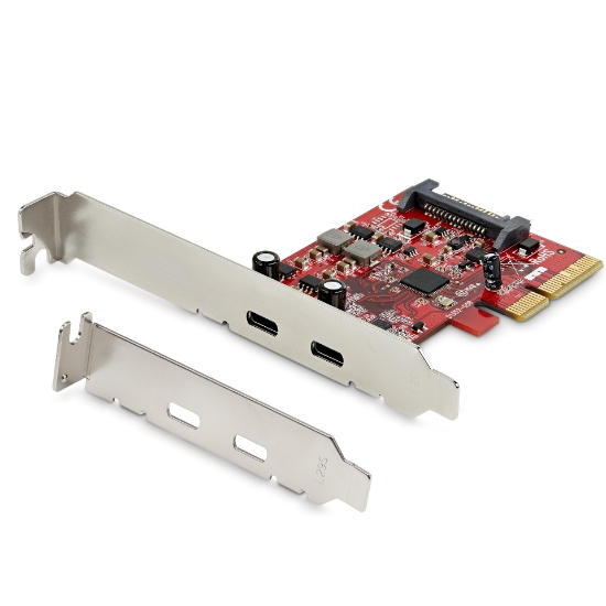 Picture of StarTech.com 2-Port USB 3.2 Gen 2 PCIe Card, USB-C 10Gbps SuperSpeed PCI Express 3.0 x4 Controller Card, USB Type-C Adapter Card, Data Only, Windows/macOS/Linux, TAA