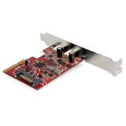 Picture of StarTech.com 2-Port USB 3.2 Gen 2 PCIe Card, USB-C 10Gbps SuperSpeed PCI Express 3.0 x4 Controller Card, USB Type-C Adapter Card, Data Only, Windows/macOS/Linux, TAA