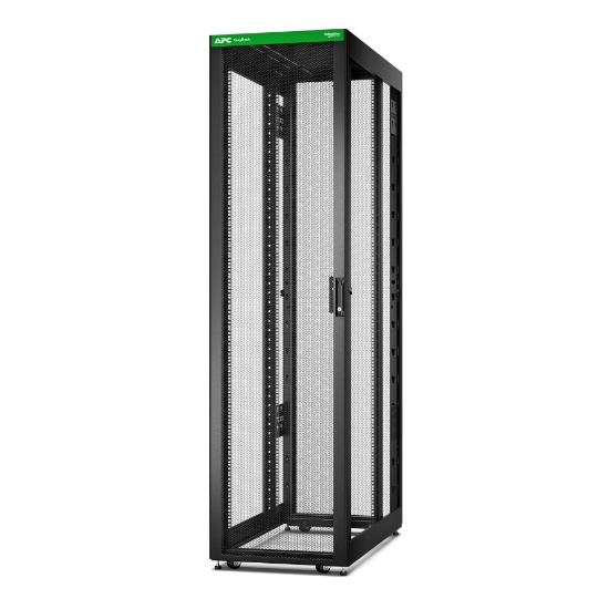 Picture of APC Easy Rack, 48U, Black, With Roof, Castors, Feet, 4 Brackets, and Bottom, No Side Panels, 2258H x 600W x 1200D mm
