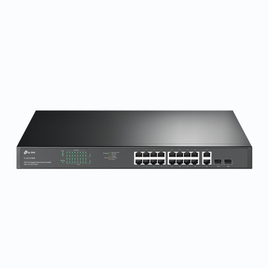 Picture of TP-Link 18-Port Gigabit Rackmount Switch with 16 PoE+