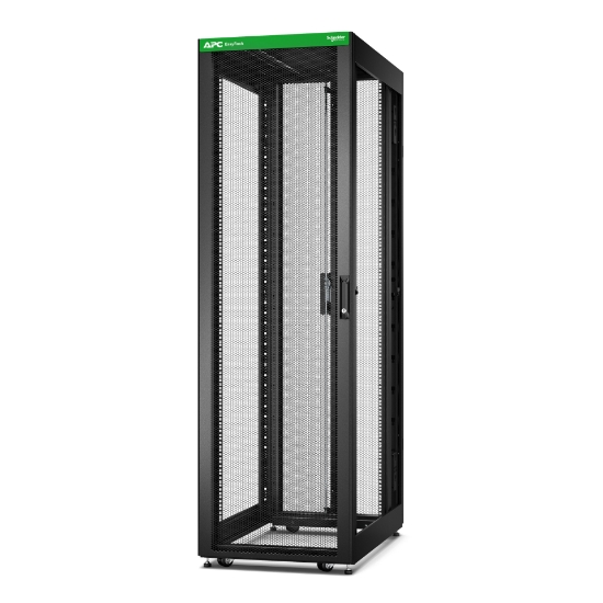 Picture of APC Easy Rack, 42U, Black, With Roof, Castors, Feet, 4 Brackets, and Bottom, No Side Panels, 1991H x 600W x 1000D mm
