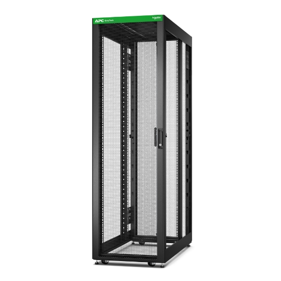 Picture of APC Easy Rack, 42U, Black, With Roof, Castors, Feet, 4 Brackets, and Bottom, No Side Panels, 1991H x 600W x 1200D mm